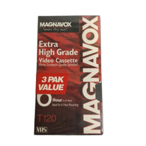 Video Cassette by Magnavox/VHS/T120/3PK Retro New